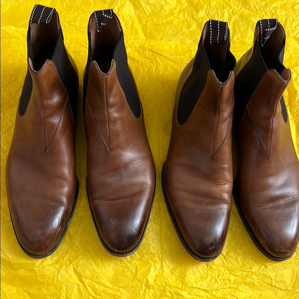 Brown Leather Saints Crispin Boots